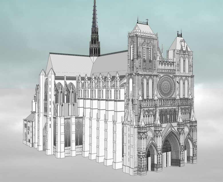 Discover 173+ amiens cathedral sketch